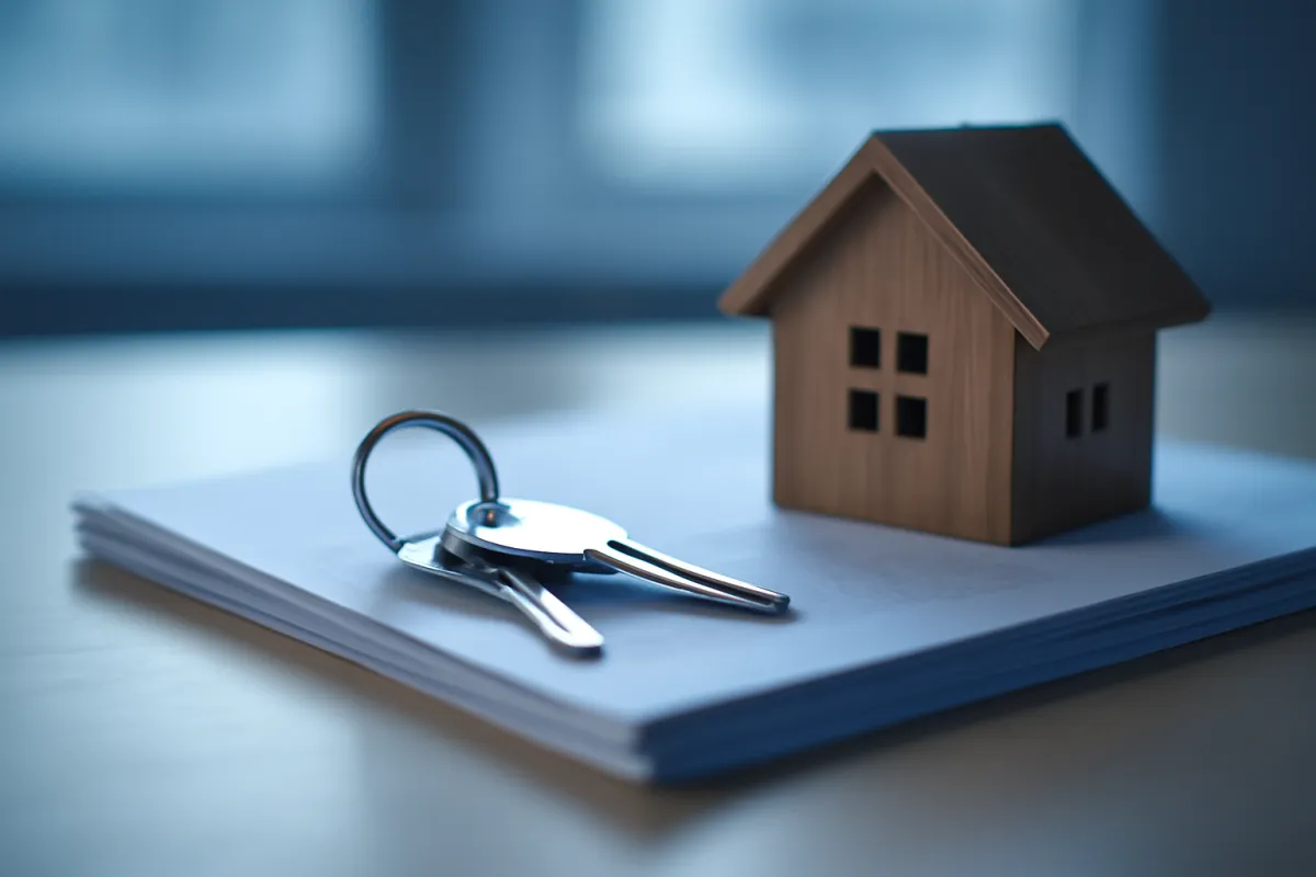 A small set of keys resting on a clean light surface, suggesting access being unlocked